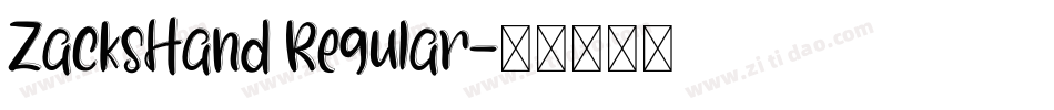 ZacksHand Regular字体转换
